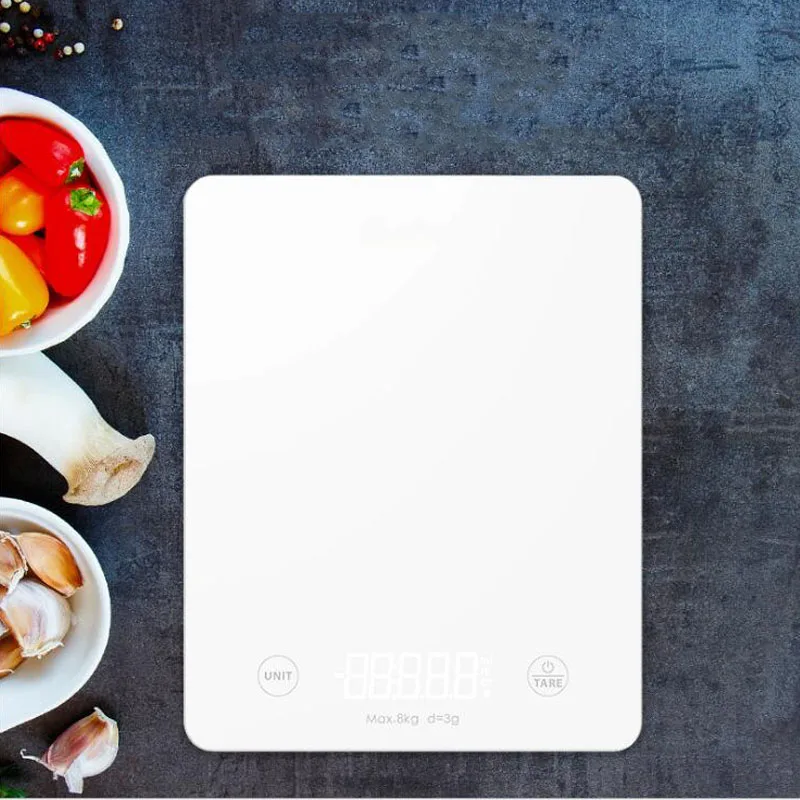 5000 г цифровые кухонные весы ЖК-цифровой дисплей электронный весы для приготовления пищи пищевая пипетка Взвешивание балансовая цифровая шкала - Цвет: White