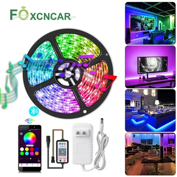 

Led Under Cabinet Light Strip Bluetooth APP Control WS2811 Programmable Addressable 5050 RGB LED Strip for Closet Kitchen Decor