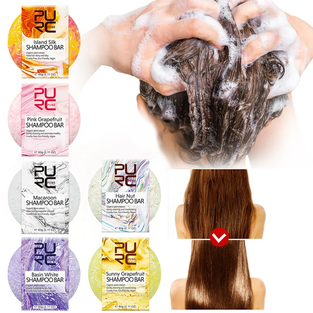 Hair Shampoo Soap Hand-picked Silicone-free Shampoo Shampoo Bap Multiple fruit Types Soaps Hair Care#3