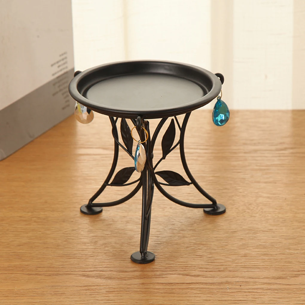 1PC Black Iron Plant Pot Stand Flower Display Shelf Holder Bedroom Balcony Patio Garden Outdoor Plant Basket Support 13*13*13cm