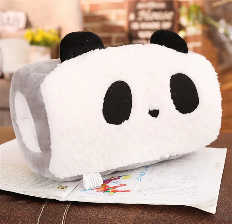 grey panda Новая креативная грелка для рук мягкая подушка Панда Кролик плюшевая игрушка для детей офис плюшевая мультяшная кукла - Цвет: grey panda