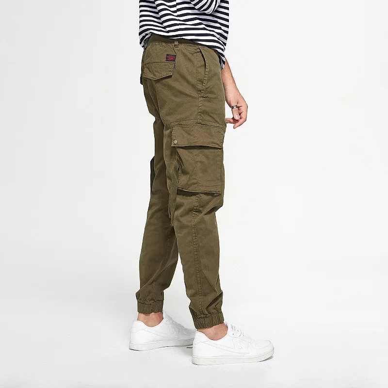

Origional Popular Brand Autumn And Winter New Style Beam Foot Mouth Cargo Trousers Men's Casual Multi-pockets Men's Trousers Car
