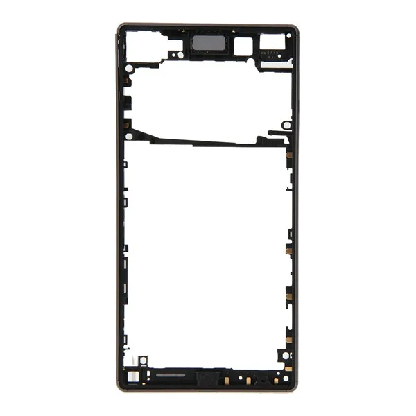Черный Для Sony Xperia Z5 Передняя сменная рамка(версия двойной sim-карты)+ инструмент для ремонта - Цвет: Черный