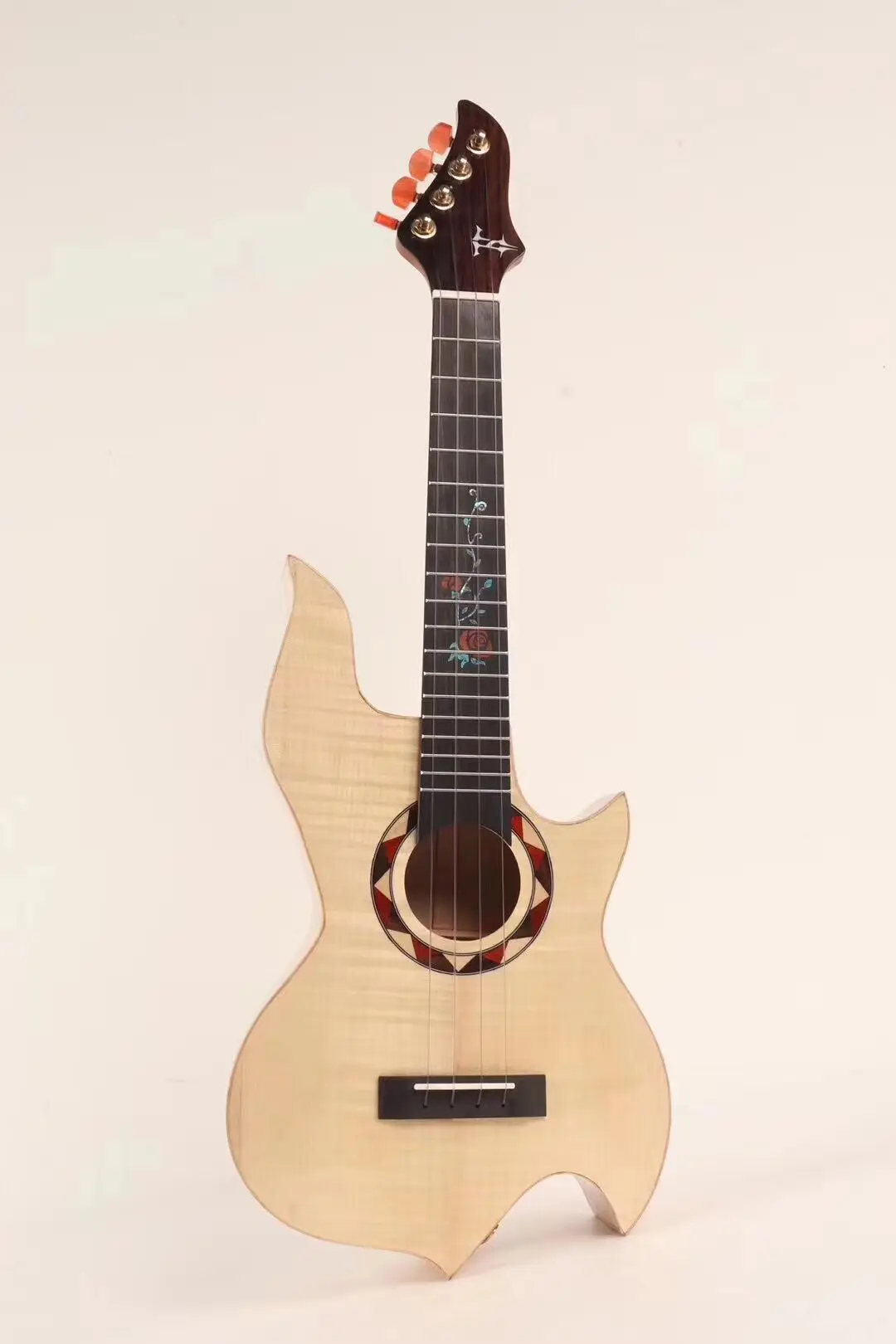 26 inch ukulele shaped tiger maple maple