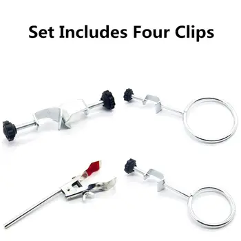 

1 SET Laboratory Stands Support and Laboratory Clamp Lab Clips Flask Clamp