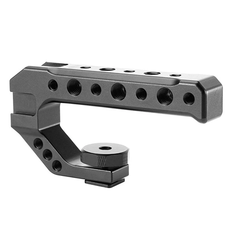 

Universal DSLR Camera Rig Hand Grip Camera Top Handle Cold Shoe Mount 1/4''&3/8'' Holes Aluminum Alloy Camera Handle