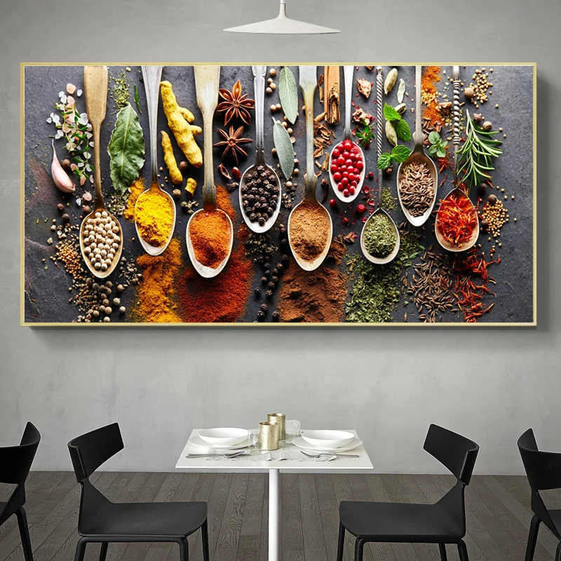 

Kitchen Herbs and Spices for Cooking Canvas Art Posters and Prints Kitchen Theme Canvas Paintings on The Wall Art Pictures Decor