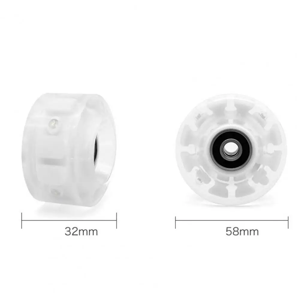 4pcs LED Flash Wheel Freestyl Skates Luminous Wheel Roller Skates Flashing Wheels for Inline for Adults Kids Roller