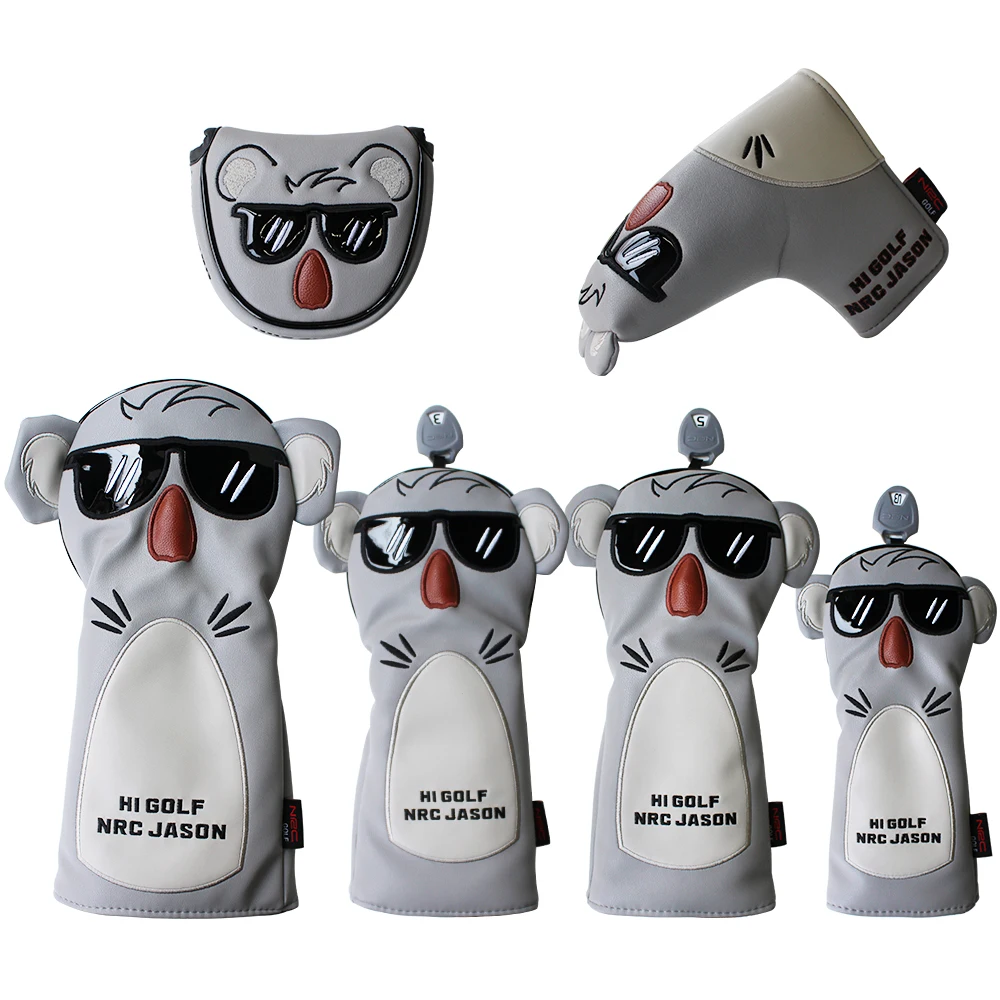 

Чехол для головы для гольфа Koala Stlye, чехол для головы для водителя, гибридный Паттер из искусственной кожи