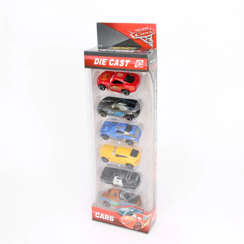 7 см Упаковка из 6 автомобилей disney Pixar 3 игрушки Mater Lightning McQueen Джексон шторм Круз Рамирез литая металлическая модель автомобиля рождественские подарки
