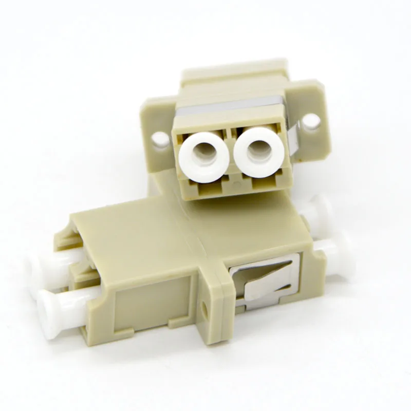 100pcs New Optic Fiber Adapter Connector LC Multimode Duplex Fiber Optic Coupler Flange Connector Free Shipping To Brazil