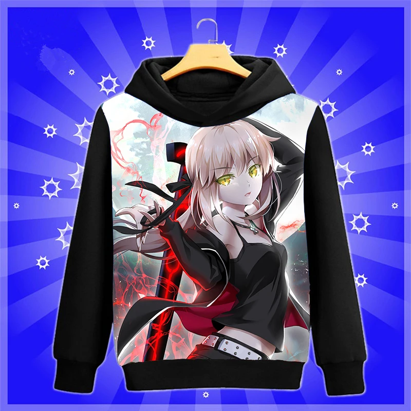 Крутая аниме-Толстовка Fate/stay night артурия Пендрагон фигурка Косплей Толстовка с капюшоном Весна Осень Мужчины Женщины пуловер пальто - Цвет: 2