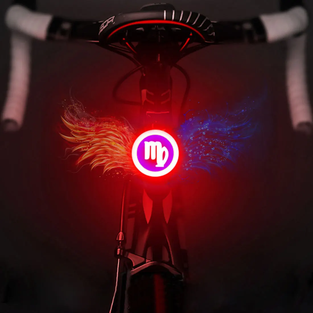 Perfect 5 Modes Bicycle LED Tail Light Cycling Creative constellation bone heart Lamp Rechargerable with USB cable Waterproof Bike Acces 0 Perfect 5 Modes Bicycle LED Tail Light Cycling Creative constellation bone heart Lamp Rechargerable with USB cable Waterproof Bike Acces 0