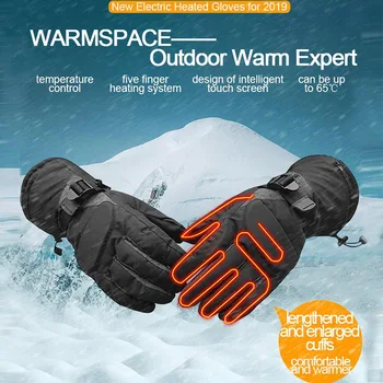 

New Winter Outdoor Warm Gloves Tempering Ski Charging Heating Full Finger Sport Cycling Gloves Mittens Guantes Hand Accessories
