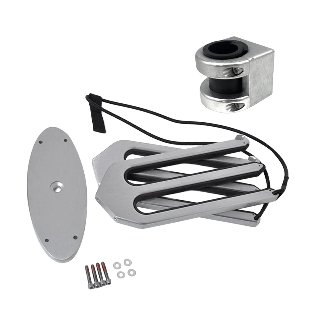 1 Pair CNC Aluminum Boat Wakeboard Tower Racks Surfboard Rack Wake Board Holder Bracket- Clamp Size 48mm 1 7/8 inch