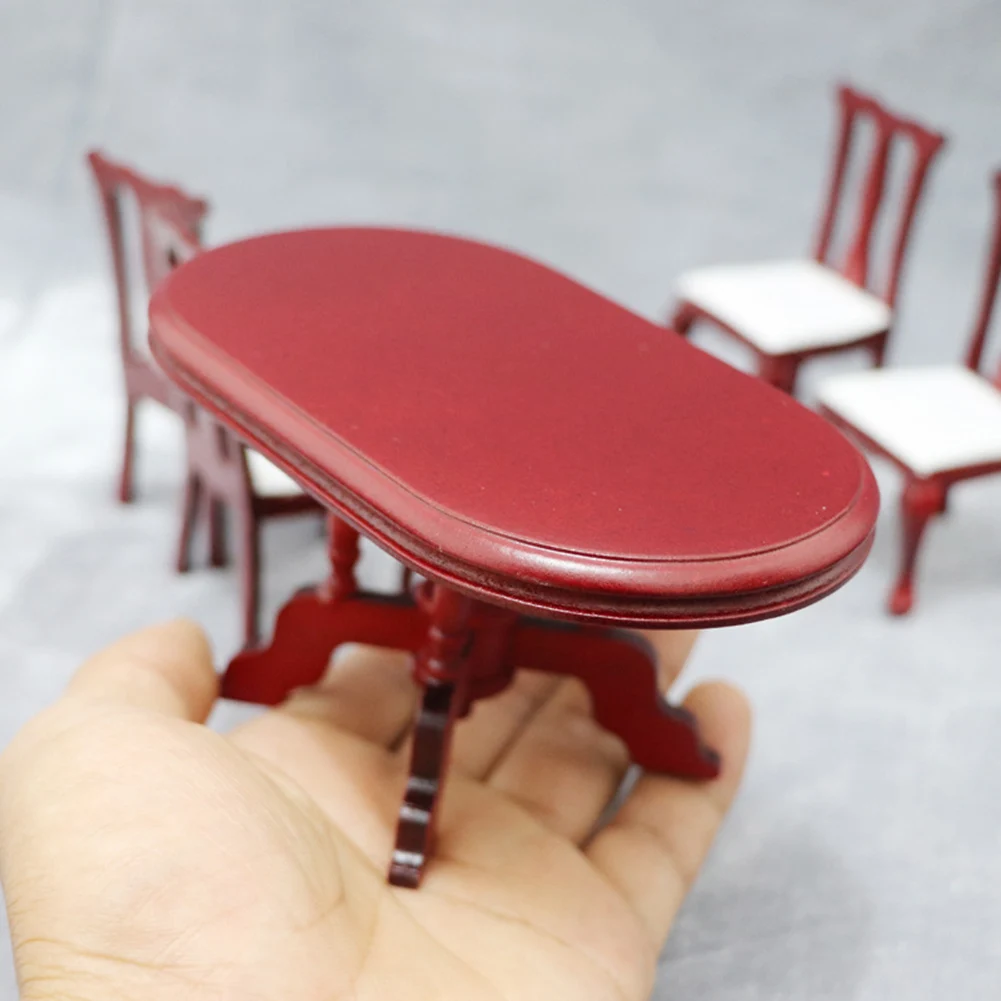 1/12 ретро DIY игрушечная Сборная модель деревянные маленькие настольные модельные стулья игрушка кукольный домик мебель Декор