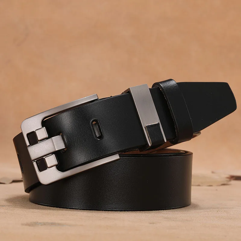 Long Large Plus Size 130 140 150 160cm Vintage Alloy Pin Buckle Men Belt Cow Genuine Leather Luxury Strap Male Belt leather belt mens belt pin buckle belt waist belt
