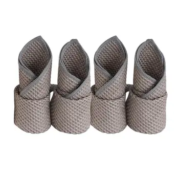 

Microfiber Waffle Tableware Drying Pad Linen Thick Absorbent Waffle Cloth Wipe Glass Dishwashing Cleaning Towel For Restaurant