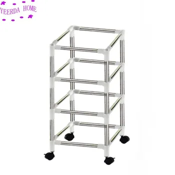 

Single Row Multi-layer 3/4/5-layer Stainless Steel Thickened Seeding Nursery Pot Tray Stand Plant Pot Base Stand - Silver