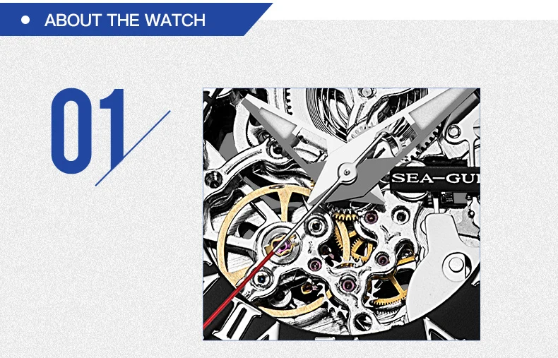 Часы с Чайкой полностью полые механические часы с металлическим ремешком дизайнерские часы 50 мм водонепроницаемые часы бизнес-часы D819.611HK