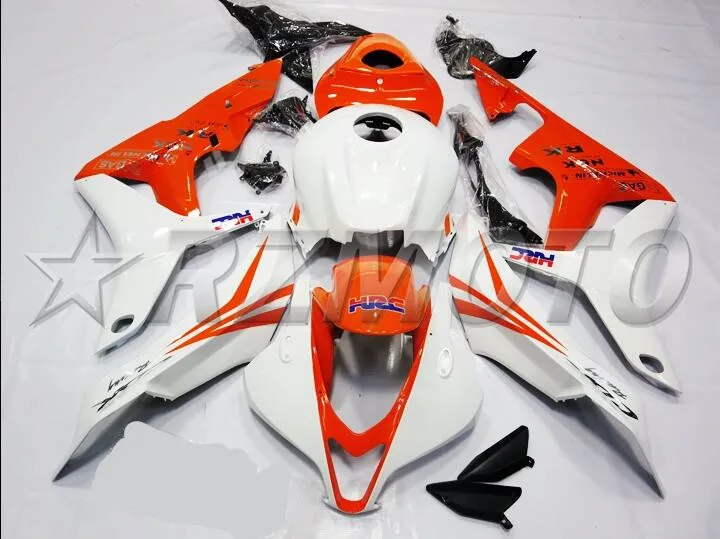 Литьевая Форма ABS мотоцикл полный обтекатель комплект подходит для Honda CBR600RR 600 07 08 F5 2007 2008 Обтекатели оранжевый белый холодный