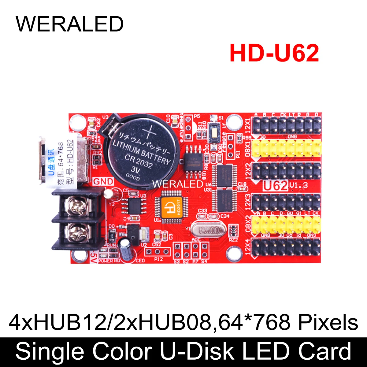 Карта сообщений Huidu светодиодный дисплей два цвета с USB диском поддержкой диска