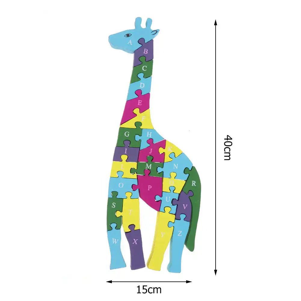 giraffe alphabet and number puzzle