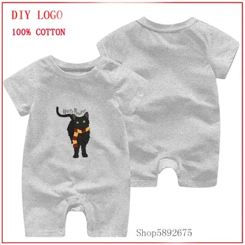 

Baby Boys Girls Clothing Summer Thin Short Sleeved Romper Infant Harry Potter-Pawter The cat who lived Costumes Baby Clothes