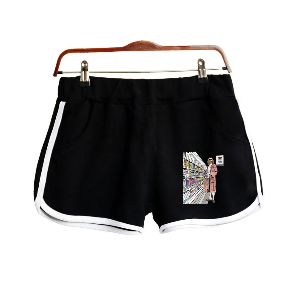 «БОЛЬШОЙ ЛЕБОВСКИ» принт хлопок короткие женские летние сексуальные модные повседневные популярные удобные спортивные шорты обтягивающие Лидер продаж