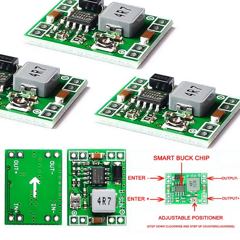 Мини DC 24 12V 9 5V 3A Шаг вниз Питание модуль Напряжение понижающий преобразователь