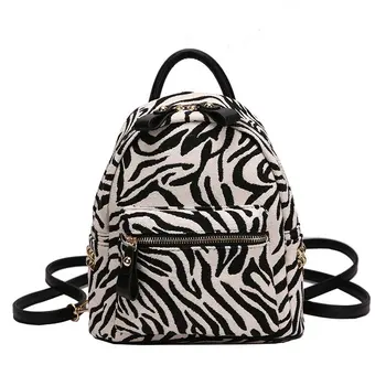 

bags for Women 2020 mini backpack Fashion Wool Leopard backpacks Chain Shoulder Small Square Bag bolsa feminina