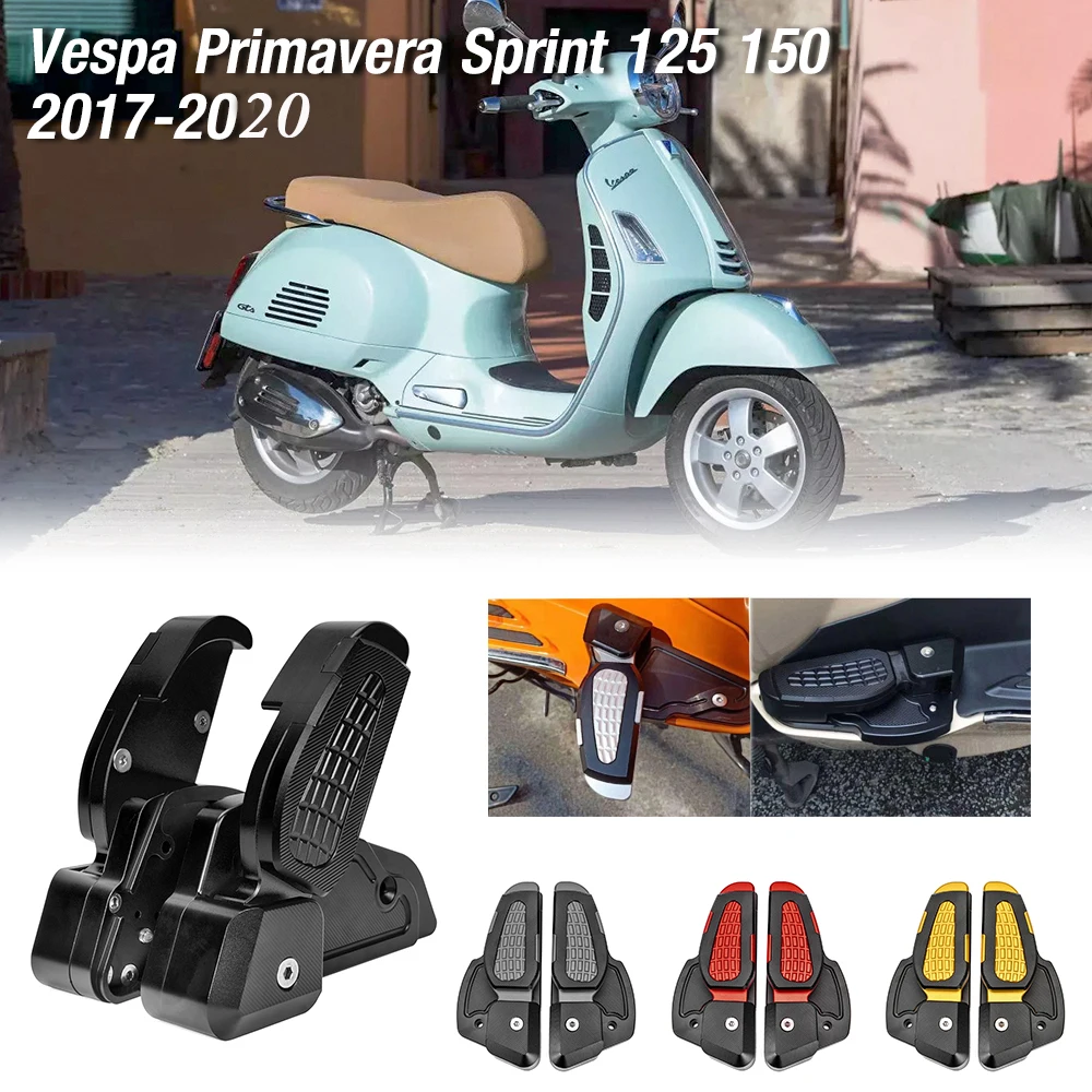 For Vespa Primavera 125 150 Sprint 125 150 3vie 20172020 Folding Foot Pegs Footrest Pedal Pad