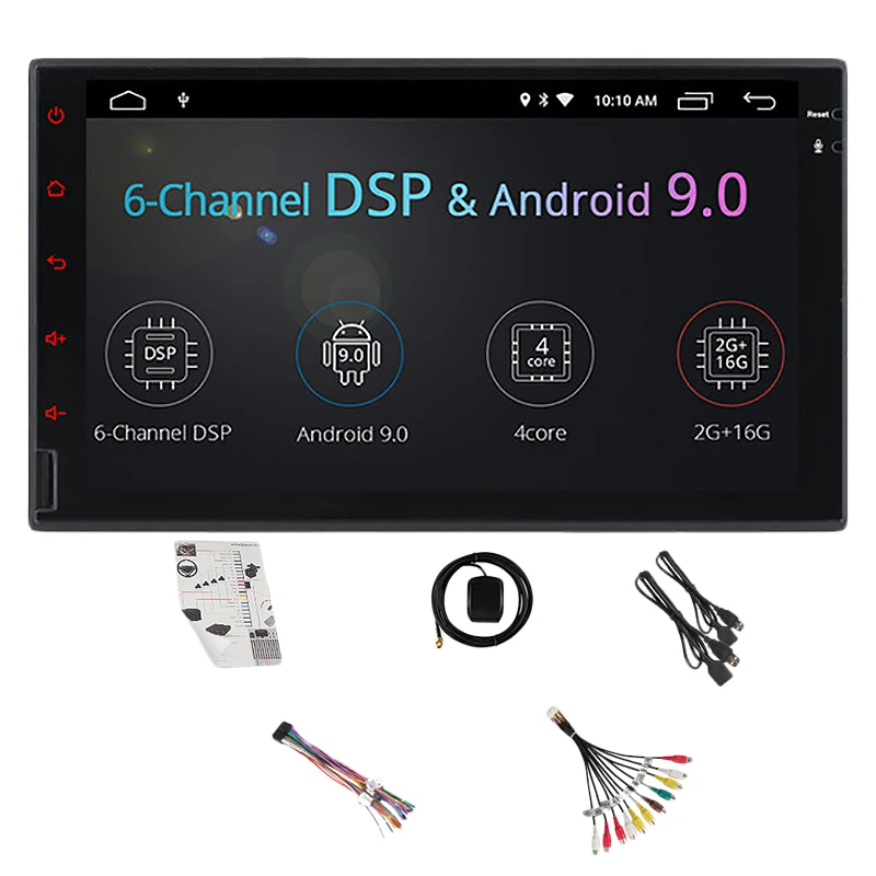 Ownice 4 ядра Android 9,0 2G Ram 16Gb Rom Автомобильный Gps 2 Din универсальный автомобильный радиоплеер Mp5 плеер