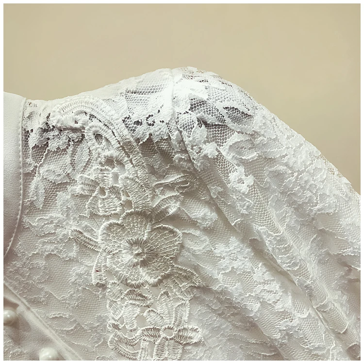Plus Velvet Cotton Lace Shirt Women's Long Sleeve Autumn Winter All-match Shirt Tops Temperament Interior Jacket Girls Ladies
