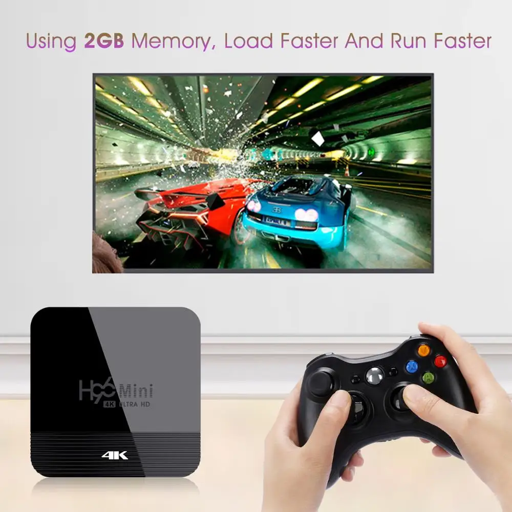 CRENOVA H96 Mini H8 Smart Android tv Box Android 9,0 RK3228A Penta-Core 2 Гб 16 Гб USB 3,0 4K 3D HDR 2,4G/5G Wifi телеприставка