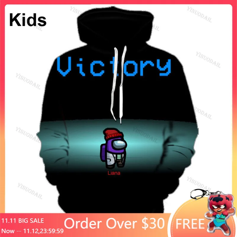 

2020 New Game Among Us Impostor Sweatshirt children Kawaii Tops Cartoon Hoodie Fashion Harajuku Anime Graphic Tees Unisex