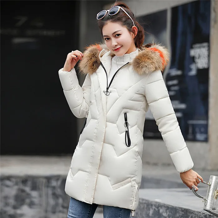 Womens Winter Jackets And Coats Parkas For Women Plus Size Wadded Jackets Warm Outwear Hooded Large Faux Fur Collar NW2349