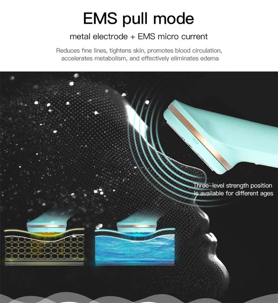 USB очищающее EMS для лица, электрическое очищающее средство для лица, массажное средство для глубокого очищения пор, водонепроницаемая моющая машина для лица, мягкий уход за кожей