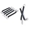 2PCs Elastic Spring Rope Key Chains Key Rings Silver Color Metal Carabiner For Outdoor Camping Anti-lost Phone Spring Keychain ► Photo 2/6