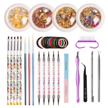 Декоративные DIY домашний Многоцелевой Набор для нейл-арта, чередование ленты, подарочные блестящие стразы, изысканный инструмент для раскрашивания, легко наносится на маникюр