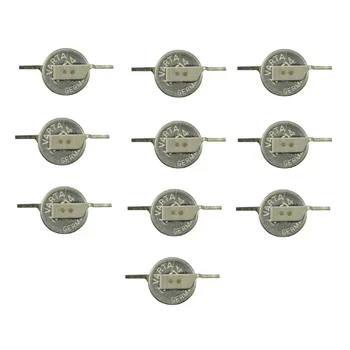 

10PCS ML614 ML614S MC614 MS614 3V 1.5mAh Li-ion Rechargeable Button Coin Cell Battery with Welding Foot for Varta ML614 Battery