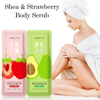 

3ml*2pcs Body Scrub Shea Body Skin Cream Exfoliating Scrub Remove Exfoliating Scrub Cream Deep Cleansing Pore Acne Treatment