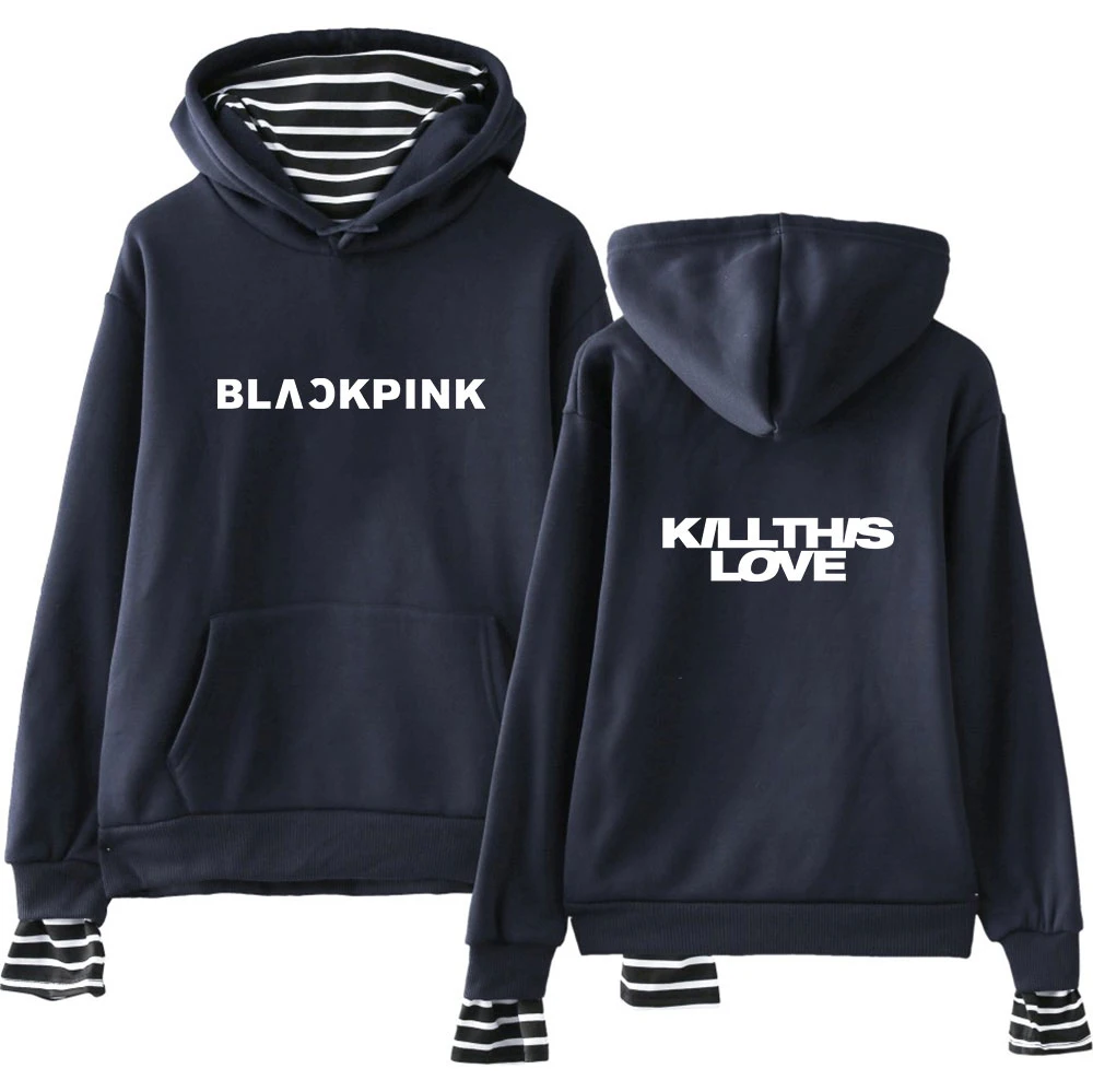  Harajuku Sweatshirt Kpop Blackpink Hoodies Women Autumn Warm Pullover Hoodie for Teenage Girls Fema