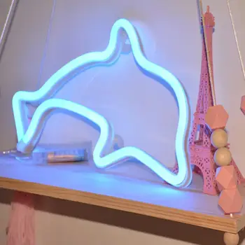 

LED Night Light Cute Cartoon Dolphin Animal Shape LED Light Unique For Home Party Small Night Light Decoration