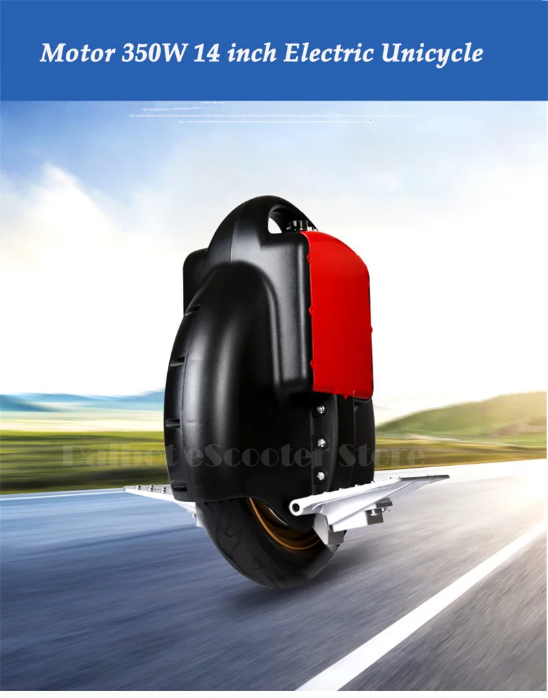 Daibot Portable Electric Scooter One Wheel Self Balancing Scooters Buletooth Speaker 14 Inch 350W 60V Electric Unicycle Scooter  (44)