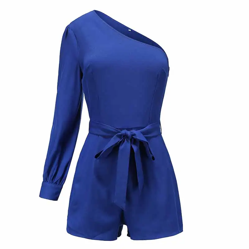 blue playsuits JYSS/осенний модный синий комбинезон для девочек, модный элегантный комбинезон с поясом, короткий комбинезон для бала, вечерние костюмы 50110 - Цвет: blue playsuits