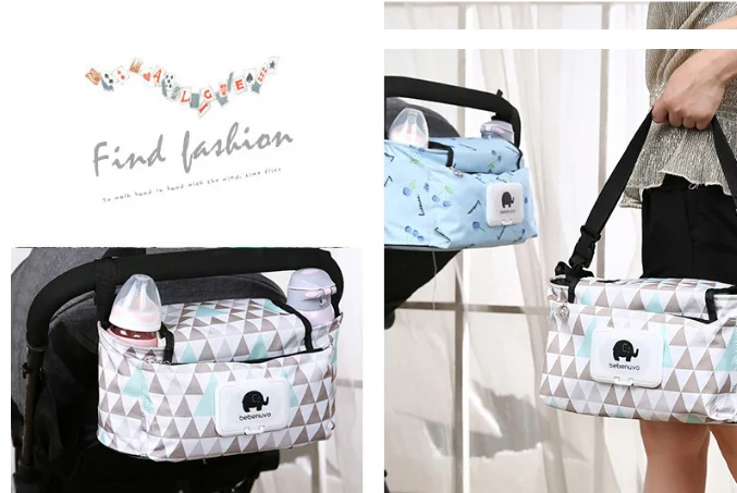Baby Stroller Bag Organizer Bag Nappy Diaper Mummy Bag Mama Carriage Buggy Pram Cart Basket Hook Stroller Accessories