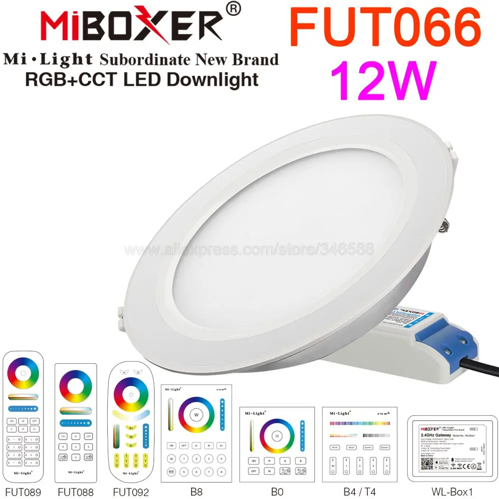 4x Mi. Светильник 12 Вт RGB + CCT вниз светильник с драйвером AC85 260V FUT066 1x Wi Fi iBox1