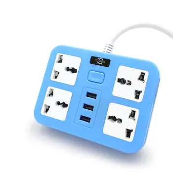 

EU 2500W 10A Power Socket 3 Outlet 4 USB Ports Hub US UK Multi Portable Electrical Power Strip Plugs Adaptor for Home Office