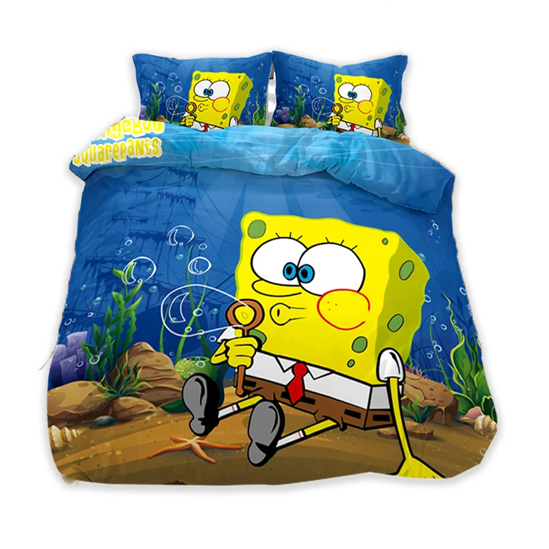 Duvet Cover Set Spongebob Catoon Bedding Set Luxury Bedding Set